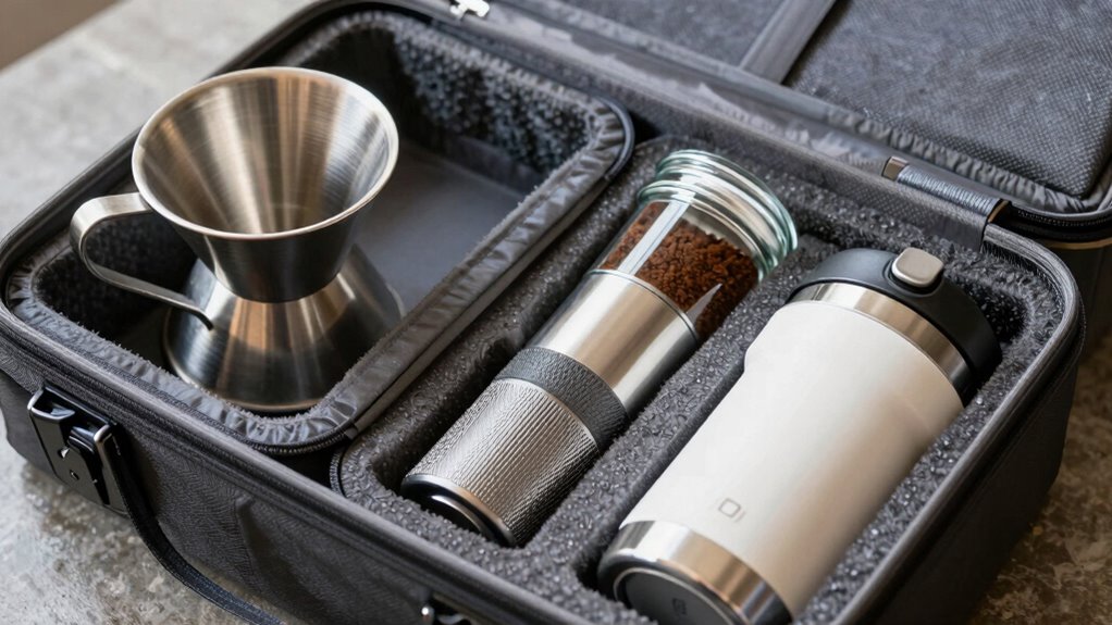 secure coffee gear during travel