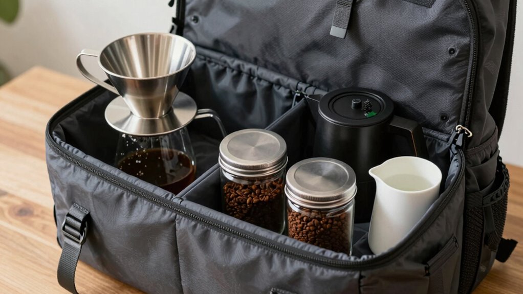 secure organized coffee gear