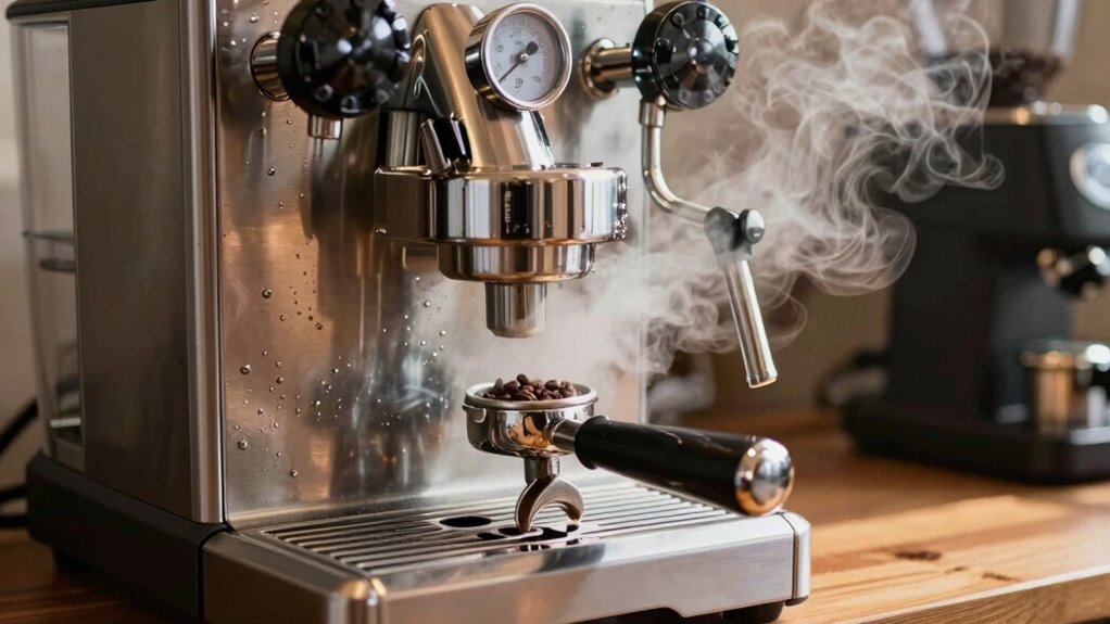 steam pressure enhances espresso