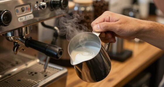 stirring coffee for flavor