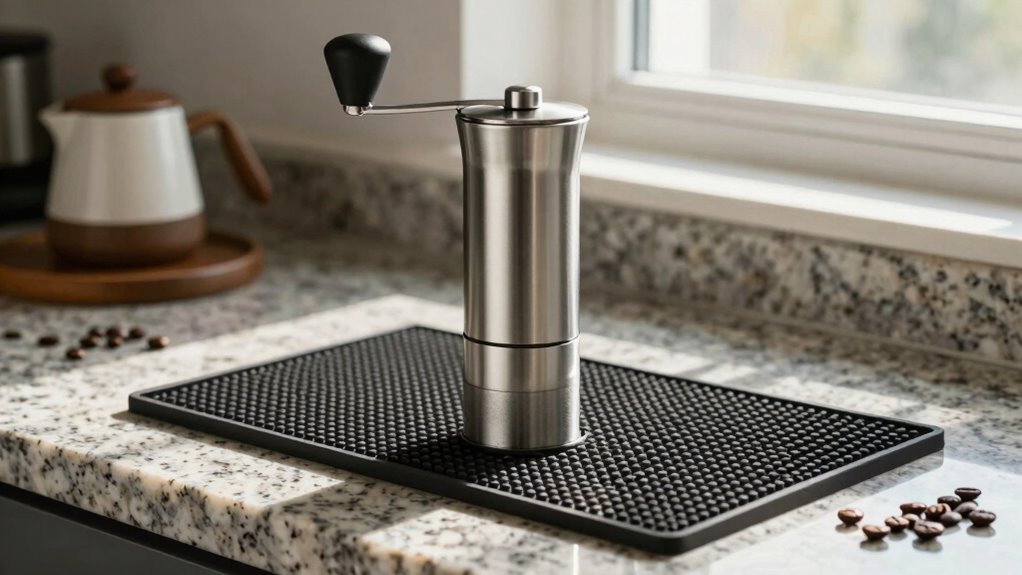 sturdy surfaces prevent grinder movement