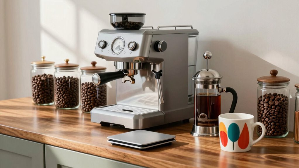 stylish and functional coffee bar