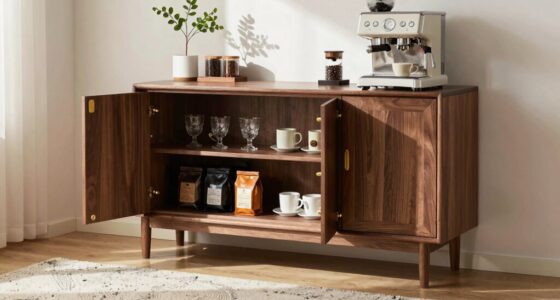stylish coffee bar storage