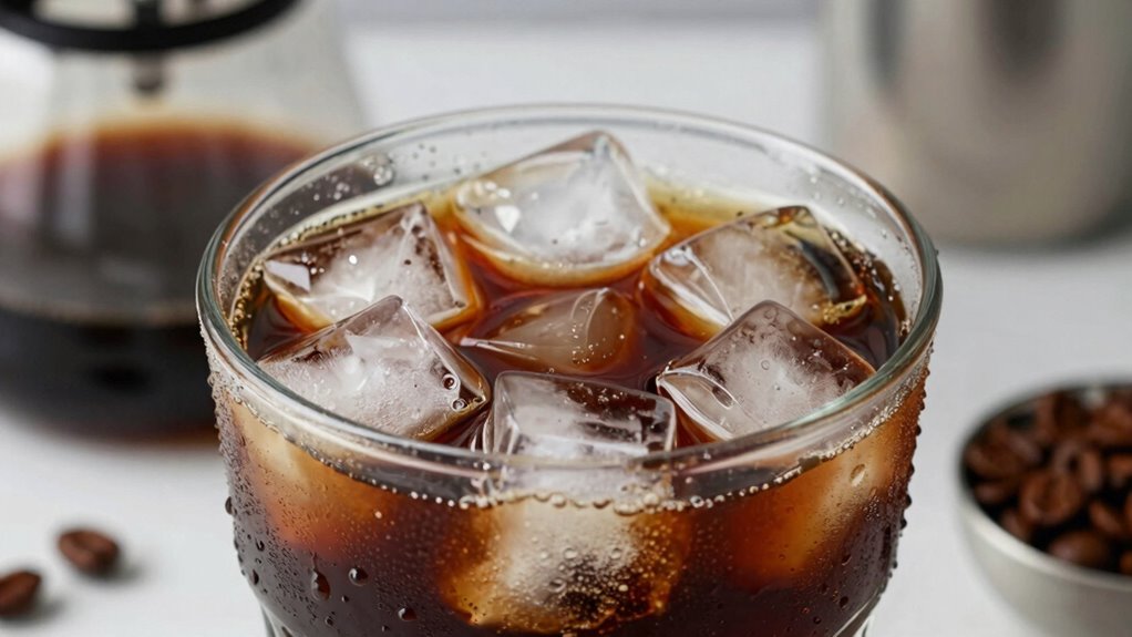 testing coffee ice cubes