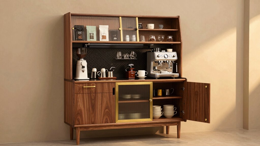 top coffee bar cabinets