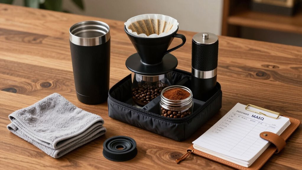 travel coffee gear checklist