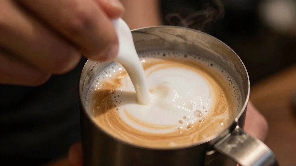 velvety milk integrates smoothly