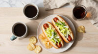 Hot Dogs With Vinegared Iceberg And Potato Chips