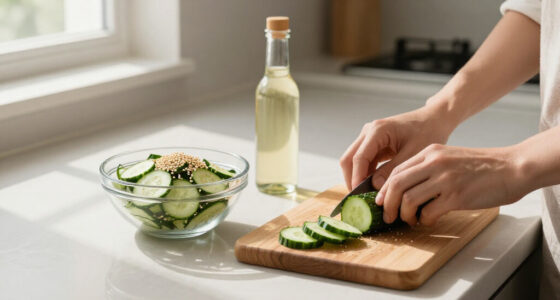 Cucumber Salad With Sesame And Rice Vinegar