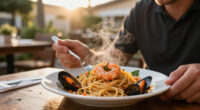 Pasta Con Scampi E «Ferfelloni»