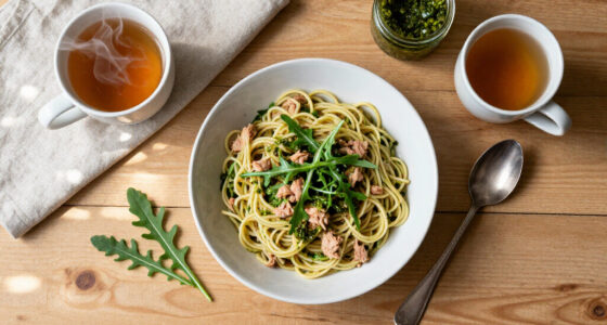 Pasta Di Avena Con Tonno E Pesto Di Rucola