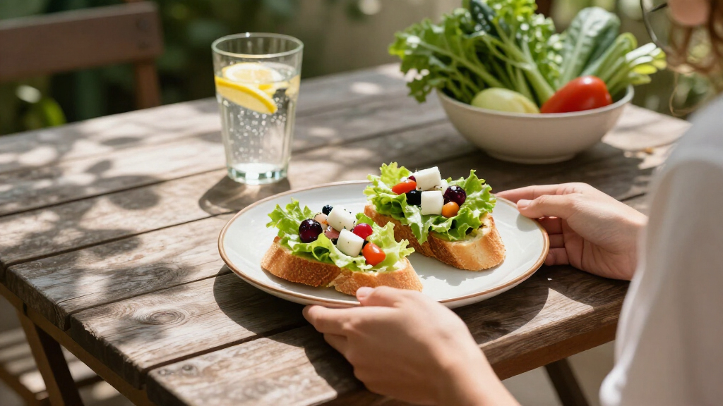 Bruschette Di Lattuga Con Insalata Alla Greca